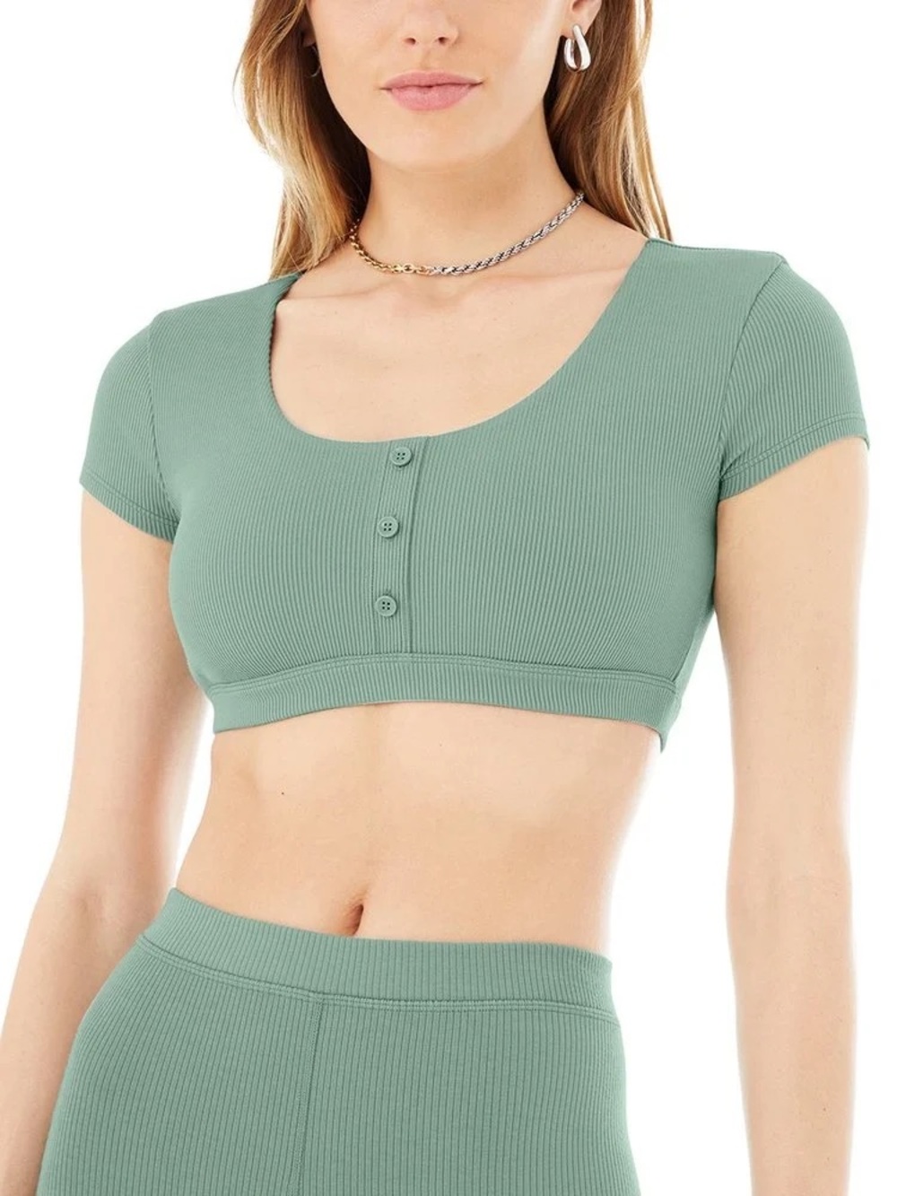 alo Ribbed Blissful Bra